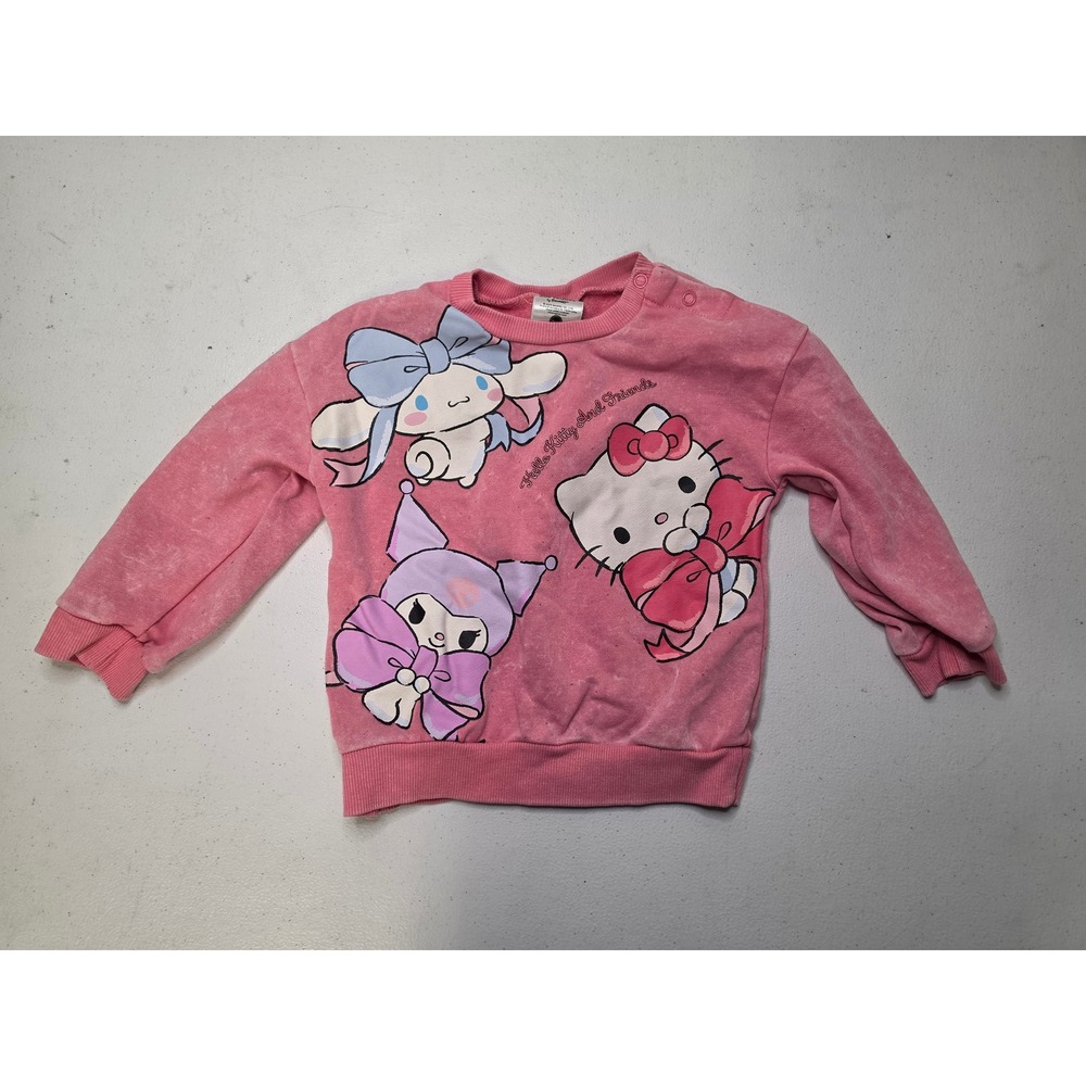 Sanrio Hello Kitty and Friends Pink Velour Sweatshirt Toddler 24M Cinnamoroll